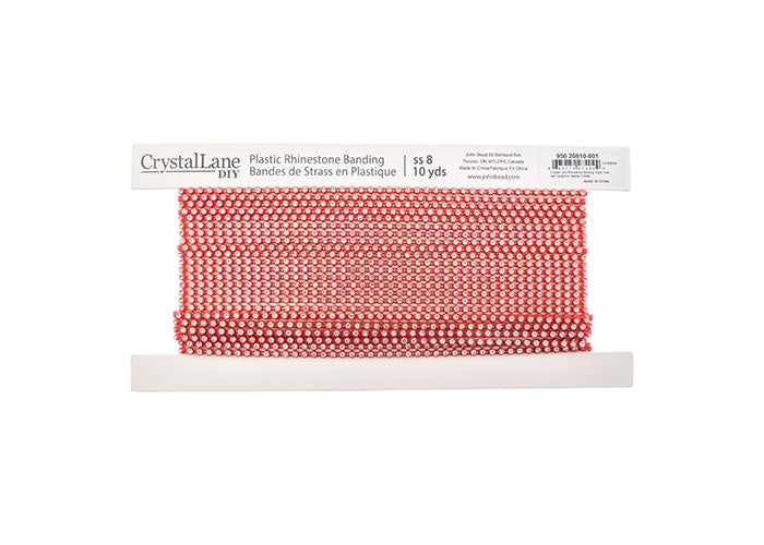 Tangerine Plastic Rhinestone Banding (10 yards/SS8)