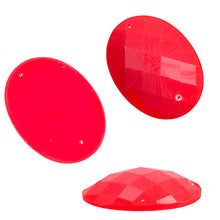 Load image into Gallery viewer, Resin Sew-on Bright Stone 10pc Oval 30x40mm Grapefruit
