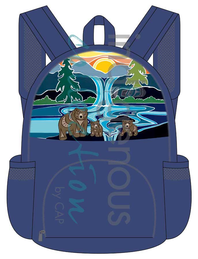 Foldable Backpack - One Last Swim by Shelley Davies