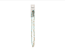 Load image into Gallery viewer, Bicone 2 Strand 7"- 4mm Opaque Blue with Half Champagne Luster
