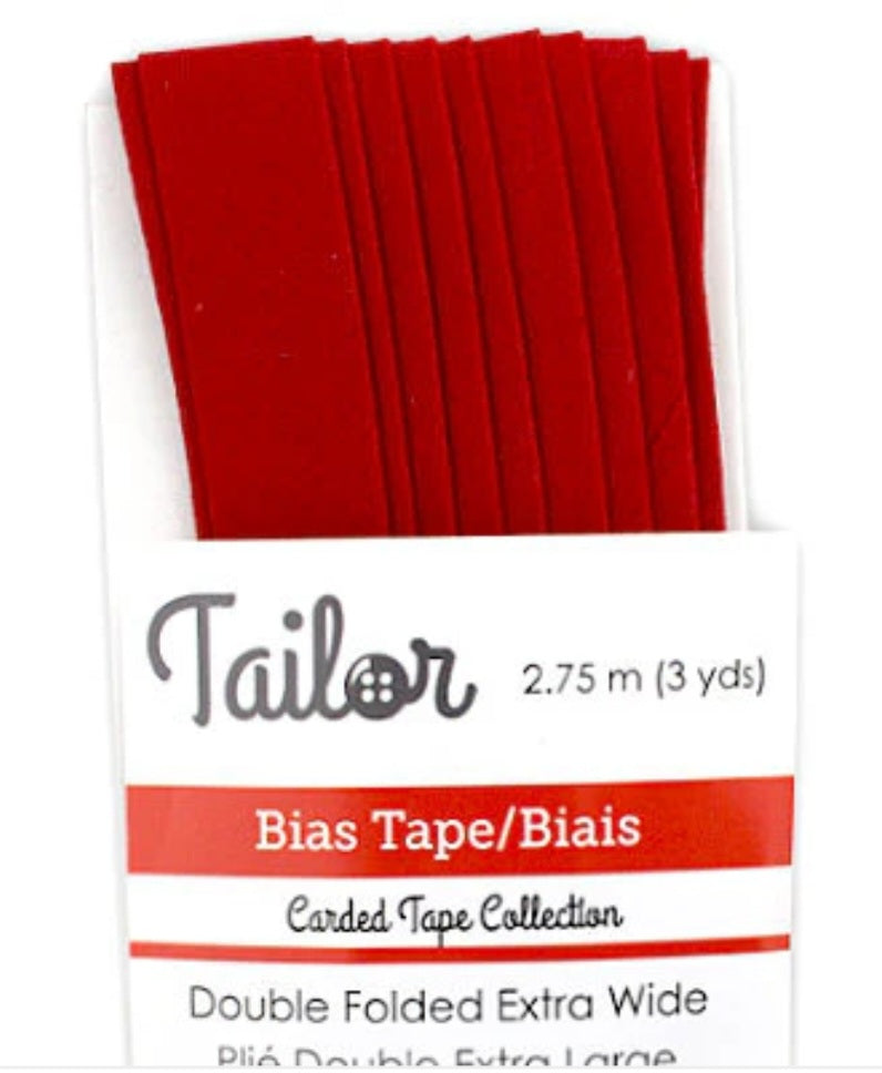 5/8” BIAS TAPE DOUBLE FOLD EXTRA WIDE - Red