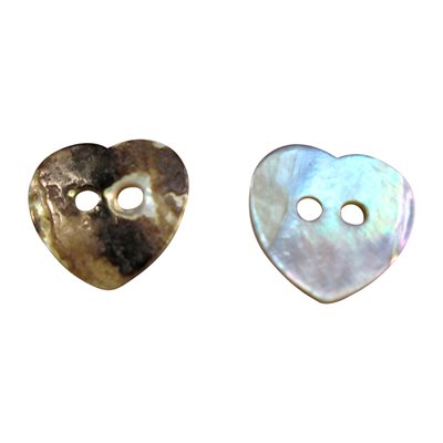 Agoya Shell Buttons Heater Shaped 15mm