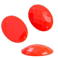 Load image into Gallery viewer, Resin Sew-on Bright Stone 10pc Oval 30x40mm Tangerine
