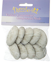 Load image into Gallery viewer, Resin Sew-on Crinkle Stone 10pcs Oval 30x40mm White
