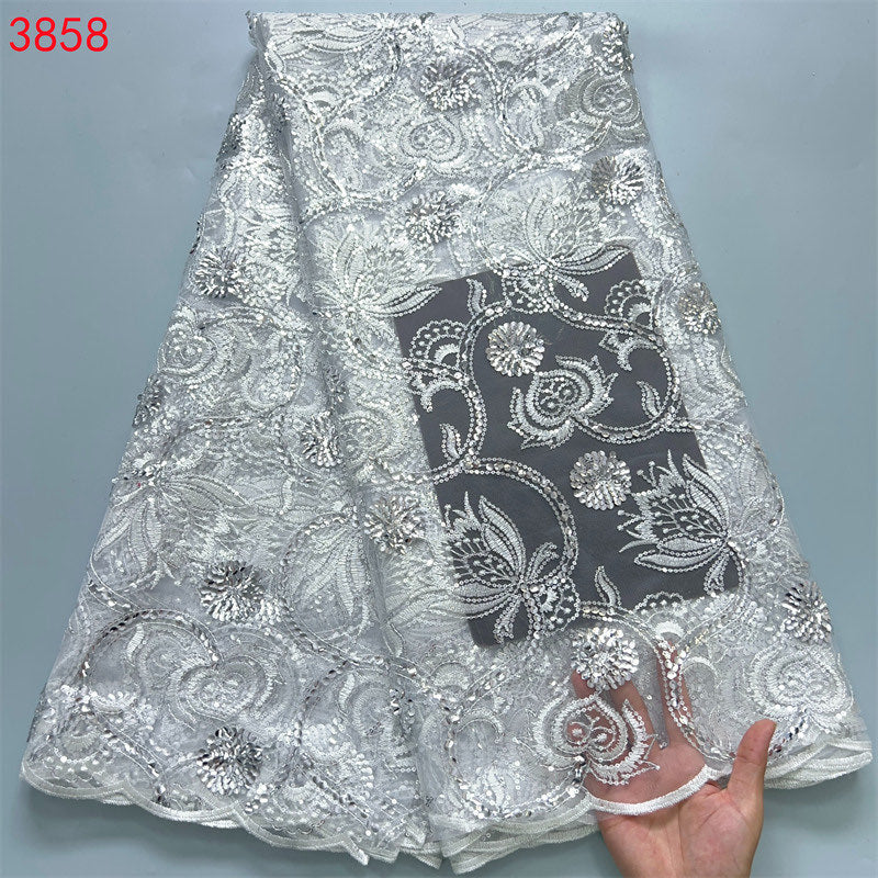 Lace - 3858 - White  (PER/YARD)