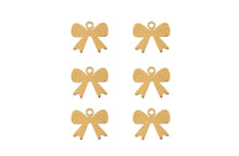 Load image into Gallery viewer, Sweet &amp; Petite Charms 9.1x10mm Bow Gold 10pcs
