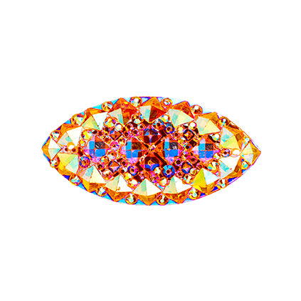 Resin Sew-on Gummy Spike(10pcs) Navette 15x30mm Sun AB