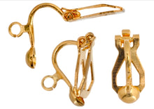 Load image into Gallery viewer, Earring Clip-on with Hook 13x8mm LF/NF (Gold)
