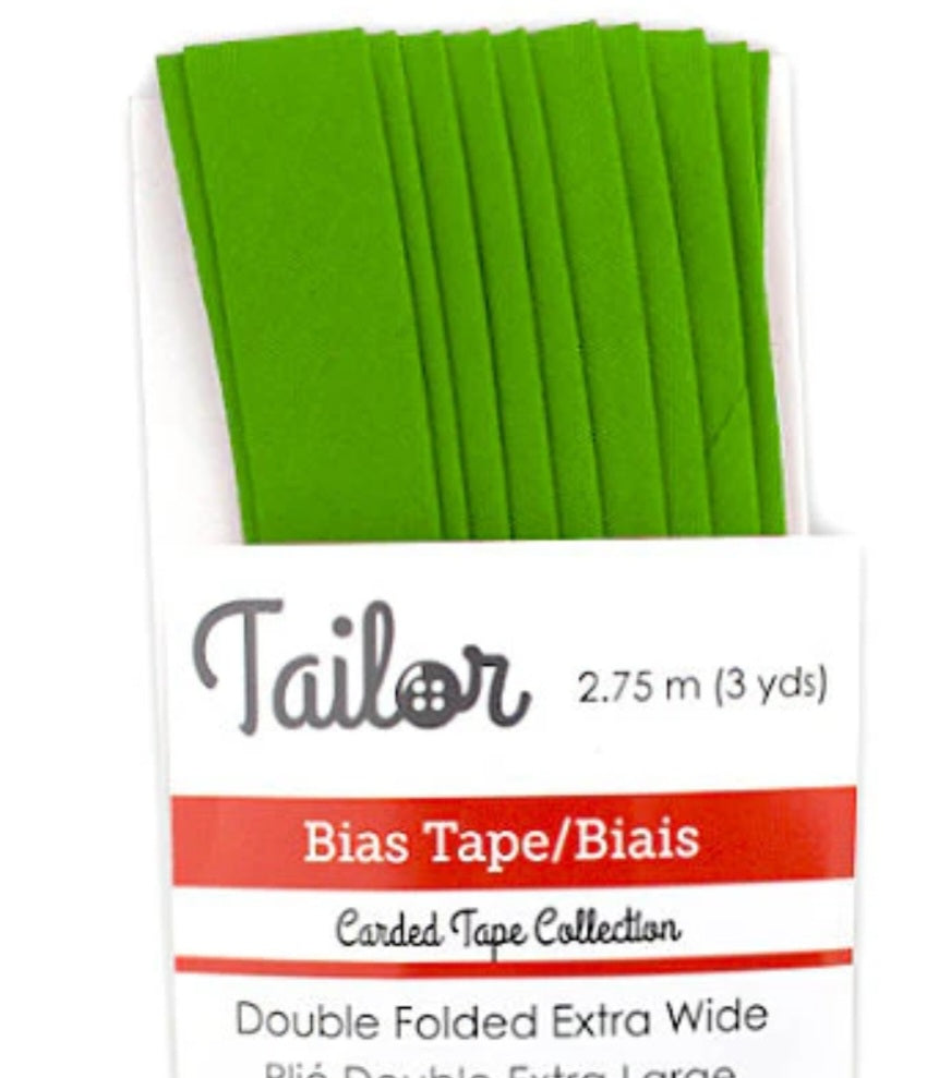 5/8” BIAS TAPE DOUBLE FOLD EXTRA WIDE - Apple Green