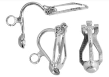 Load image into Gallery viewer, Earring Clip-on with Hook 13x8mm LF/NF (Silver)
