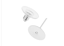 Load image into Gallery viewer, Earring Studs Flat with Clutch 10mm
