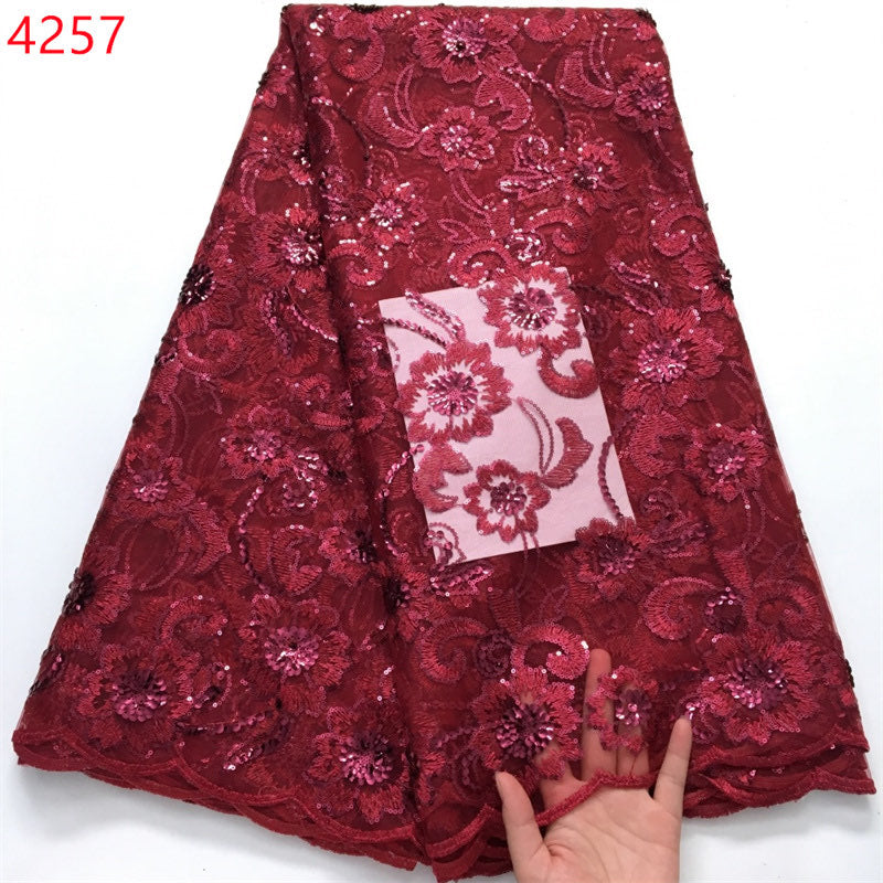 Lace - 4257 - Burgundy (PER/YARD)