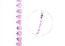 Load image into Gallery viewer, Crystal Lane 7" Bead Strand- Flower - Heart Petal Purple and Pink
