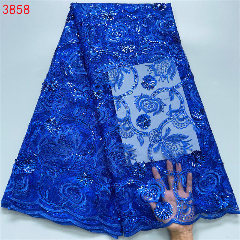 Lace - 3858 - Royal Blue (PER/YARD)
