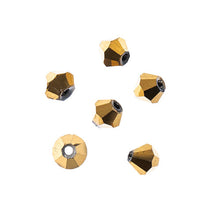 Load image into Gallery viewer, Bicone 2 Strand 7&quot;- 8mm Opaque Gold Iris
