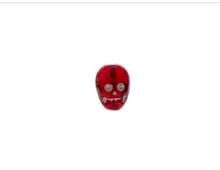 Load image into Gallery viewer, Glass Skulls 13mm Transparent Red/Black Painted
