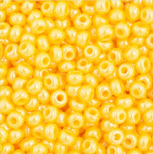 Load image into Gallery viewer, 11/0 Seedbead Opaque Golden Yellow Luster
