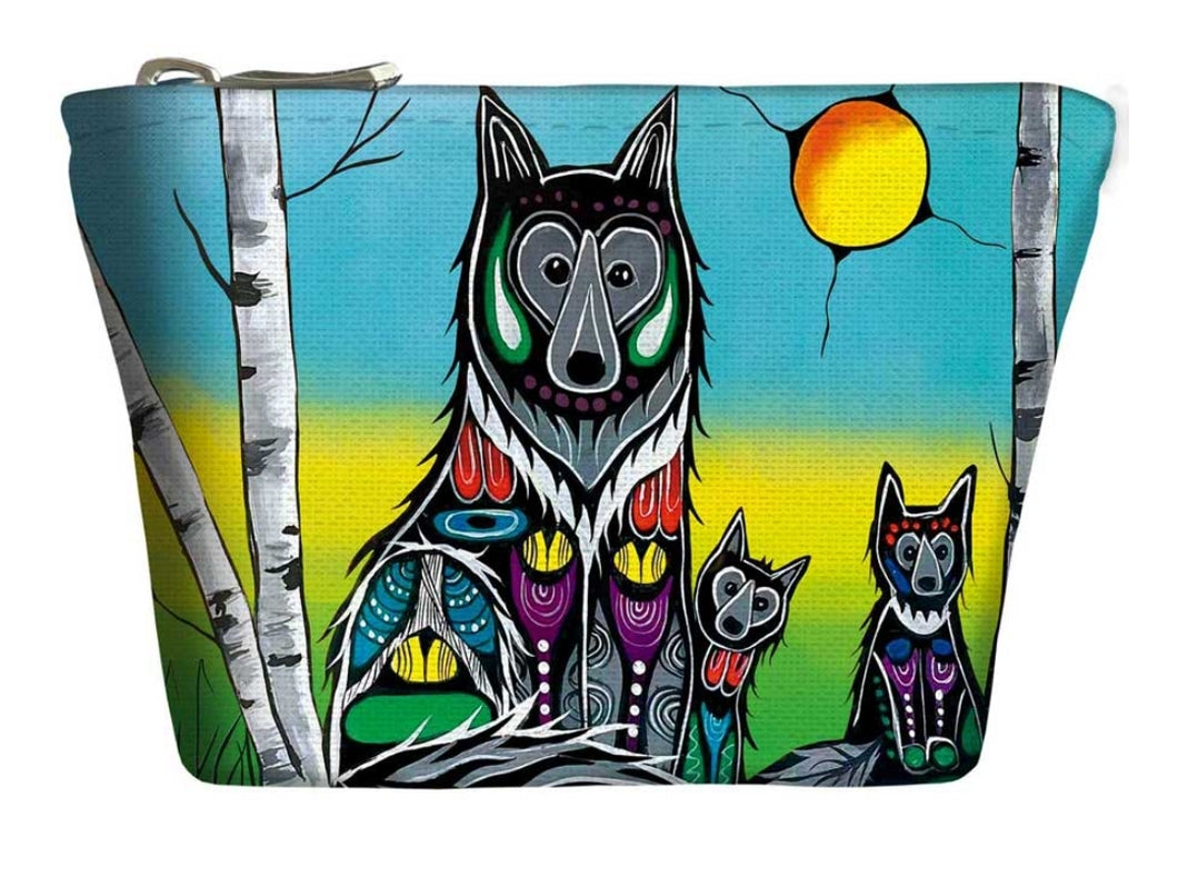 Coin Purse - Wolf Family by Jessica Somers