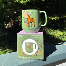 Load image into Gallery viewer, Big Ceramic Mug - Deer (Waawaashkeshi) by Storm Angeconeb
