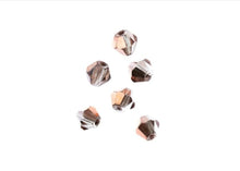 Load image into Gallery viewer, Bicone 2 Strand 7"- 4mm Transparent  Crystal with Half Copper Iris
