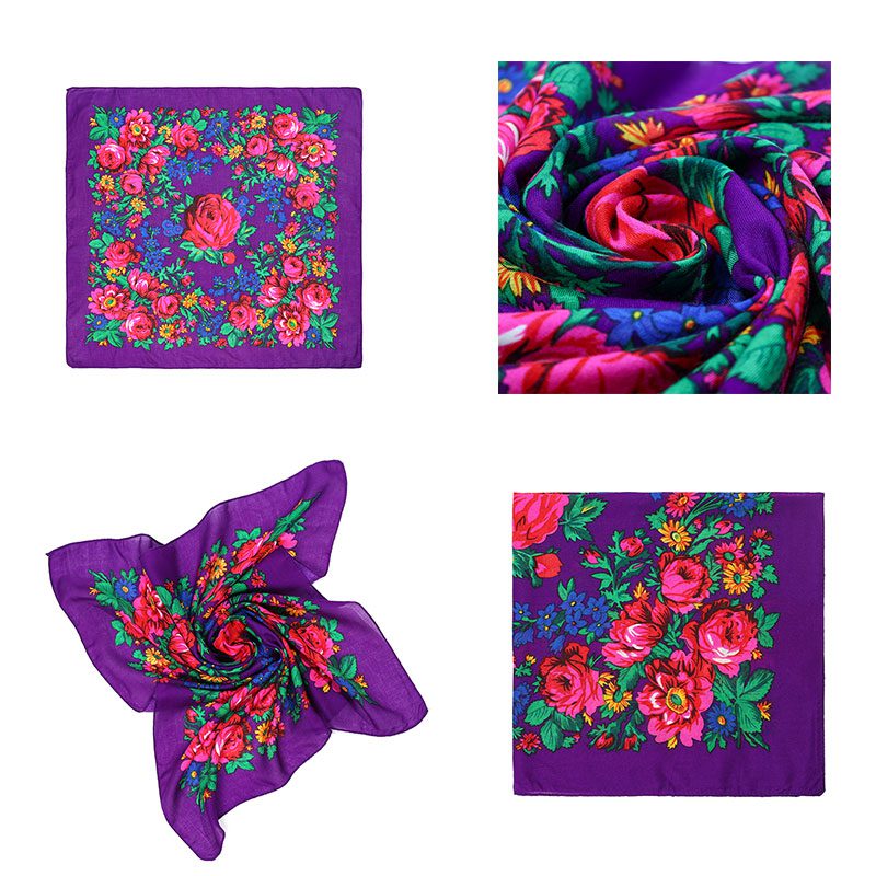 (60x60) Metallic Purple Kokum Scarf
