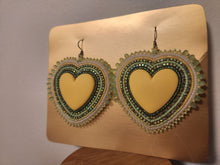 Load image into Gallery viewer, SSST Boujie Yellow/Green Earrings on Hooks
