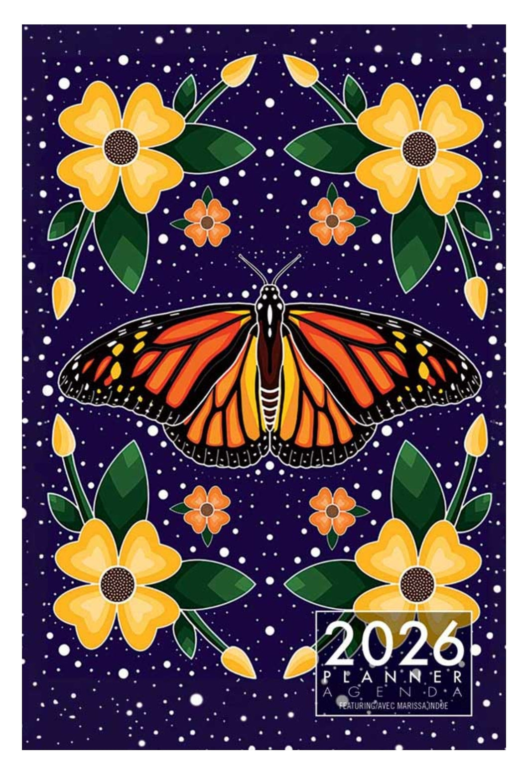 2026 Weekly Planner by Marissa Indoe - Monarch Butterfly