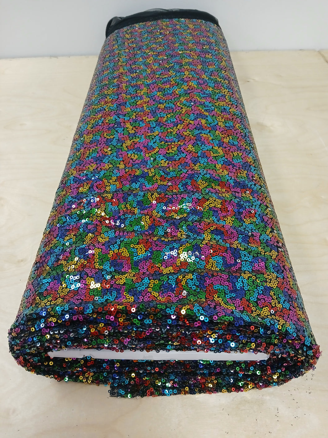 (Per yard) Multicolor 3mm Sequin Mesh