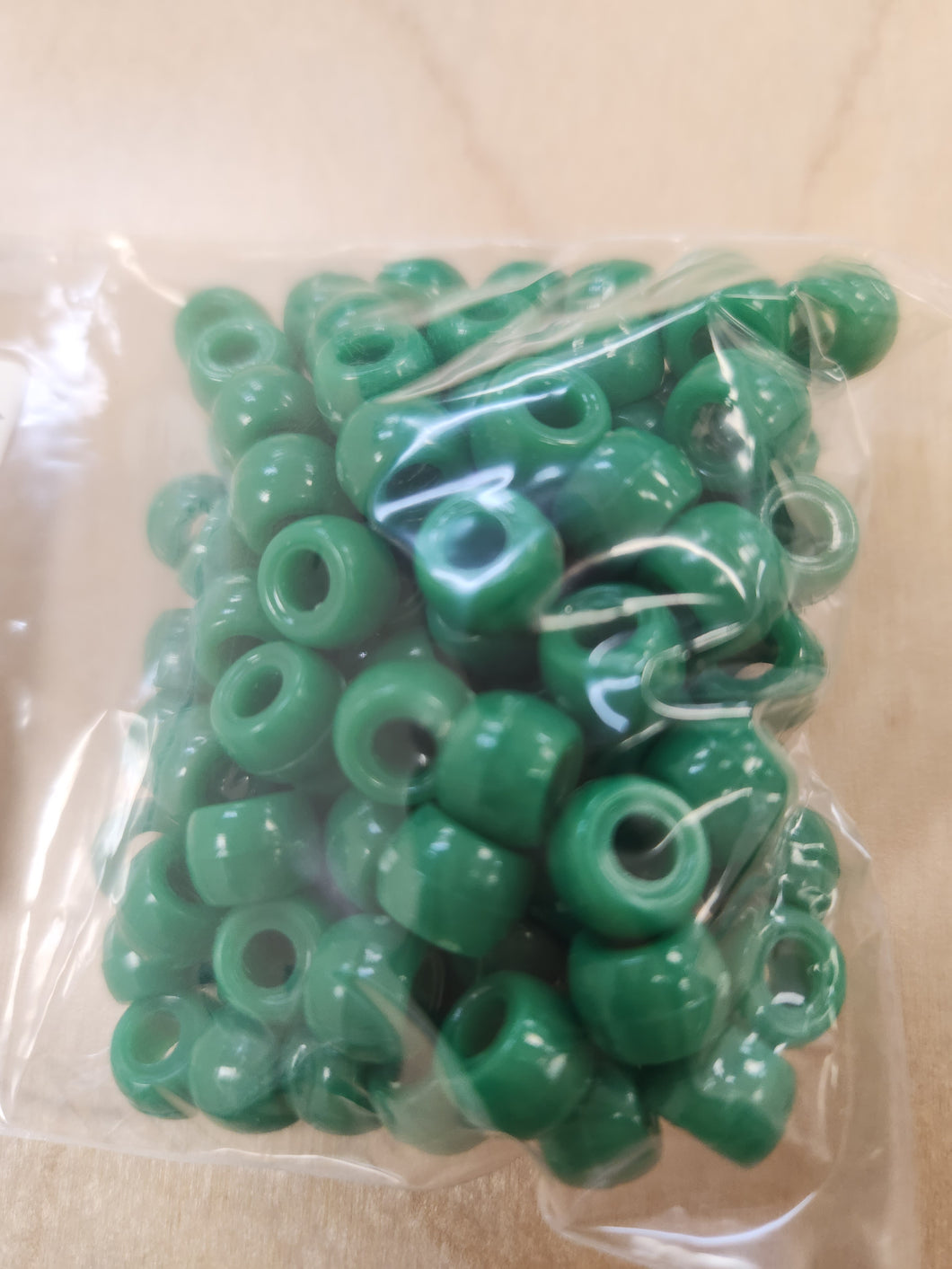 *9mm Crow/Pony Bead: Opaque Green Mini Bag