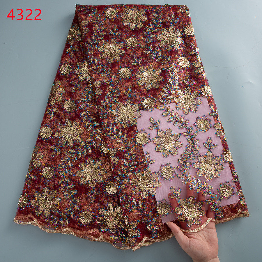 Lace - 4322 - Burgundy (PER/YARD)