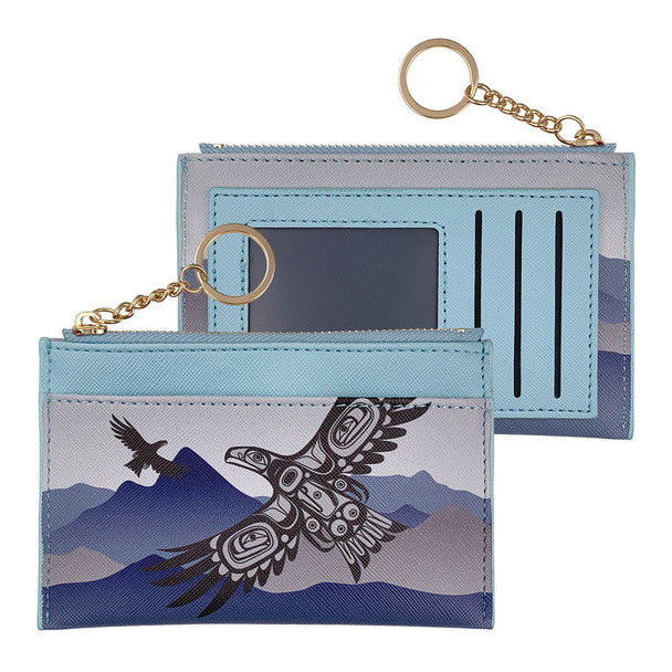 Zippered Card Wallet - Soaring Eagle by Corey Bulpitt