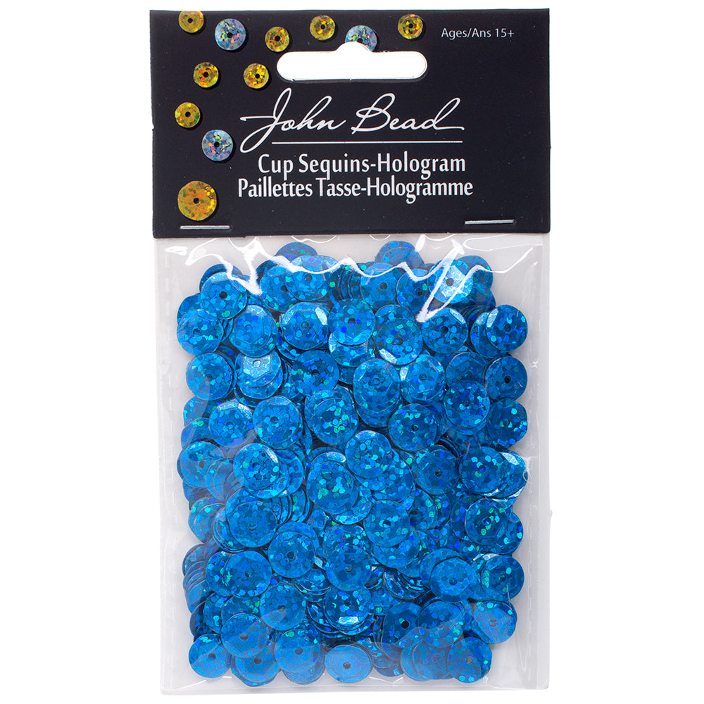 Sequins Round 6mm Hologram Royal Blue