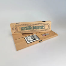 Load image into Gallery viewer, 3-Track Cribbage Board - Urban Wolf by Maynard Johnny Jr
