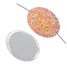 Load image into Gallery viewer, Resin Sew-on Sugar Stone 10pcs Oval 30x40mm Light Pink AB
