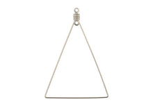 Load image into Gallery viewer, Earring Triangle 35x49mm (Silver) 8Pcs
