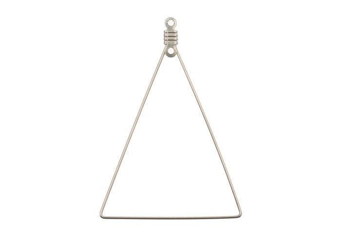 Earring Triangle 35x49mm (Silver) 8Pcs