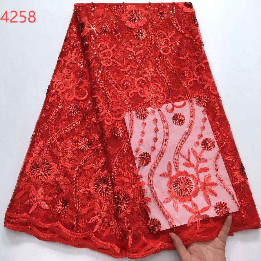 Lace - 4258 - Red (PER/YARD)