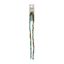 Load image into Gallery viewer, Bicone 2 Strand 7&quot;- 6mm Opaque Blue with Half Champaign Luster
