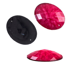 Load image into Gallery viewer, Resin Sew-on Crinkle Stone 10pcs Oval 30x40mm Fuchsia
