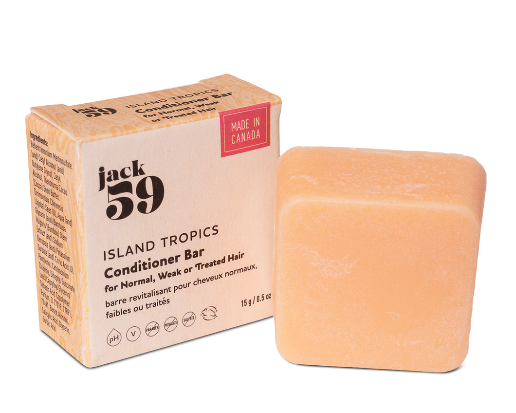 Travel Buddies Conditioner Bar- Island Tropics (for Normal, Weak, or Treated Hair)