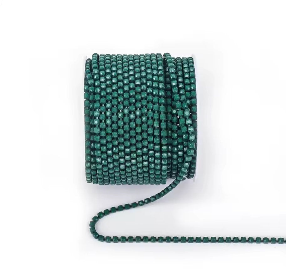 Emerald Opal Rhinestone Banding ss6