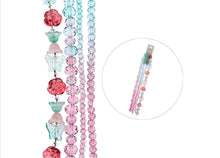 Load image into Gallery viewer, Crystal Lane 7" Bead Strand- Flowers - Teal to Pink Mix Ombre Facetted Rondelles, Roses and Bell Flowers
