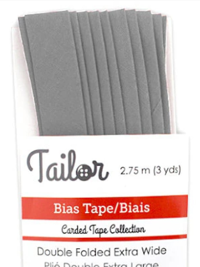 5/8” BIAS TAPE DOUBLE FOLD EXTRA WIDE - Silver