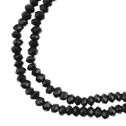Rondelle 1.5x2.5mm Opaque Black