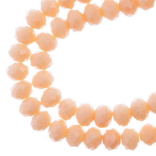 Rondelle 6x8mm Opaque Cream