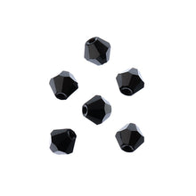 Load image into Gallery viewer, Bicone 2 Strand 7&quot;- 8mm Opaque Black
