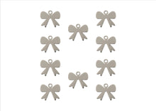 Load image into Gallery viewer, Sweet &amp; Petite Charms 9.1x10mm Bow Silver 10pcs
