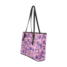 Load image into Gallery viewer, Purple Floral Amour Leather Tote Bag
