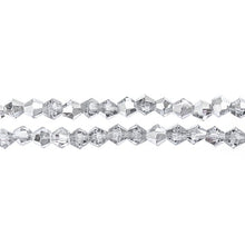 Load image into Gallery viewer, Bicone 2 Strand 7&quot;- 4mm Transparent Half Silver Iris
