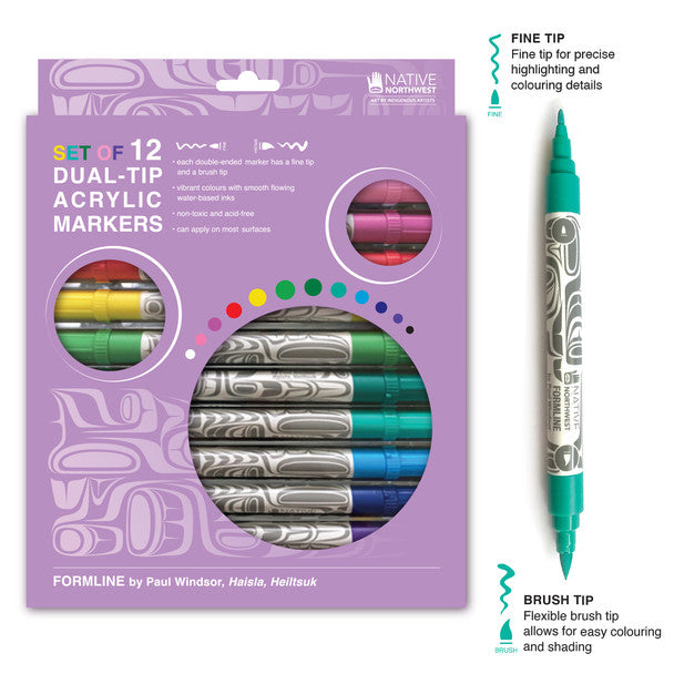 Acrylic Felt Markers - Formline by Paul Windsor